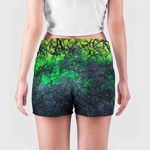 Женские шорты Абстракция - acid web / 3D-принт – фото 4