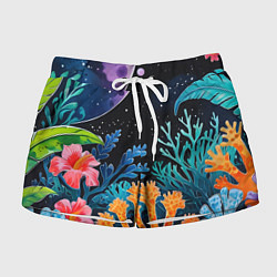 Шорты женские Космические кораллы, цвет: 3D-принт