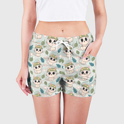 Шорты женские Кошачий камуфляж каваи, цвет: 3D-принт — фото 2