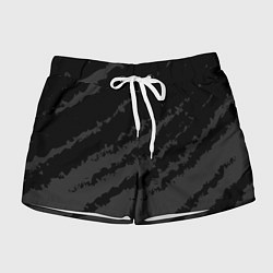 Шорты женские The color is black and gray, цвет: 3D-принт
