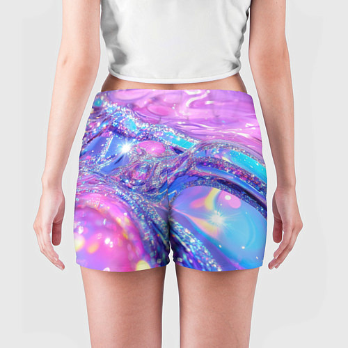 Женские шорты Розовые блестки / 3D-принт – фото 4