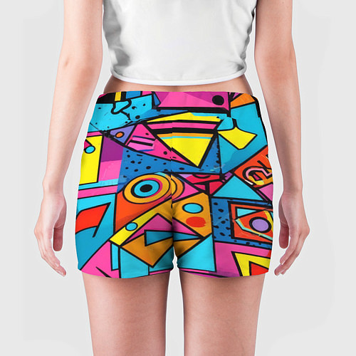 Женские шорты Кислая геометрия / 3D-принт – фото 4