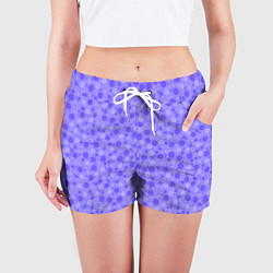 Шорты женские Фиолетовый сиреневый пузыри, цвет: 3D-принт — фото 2