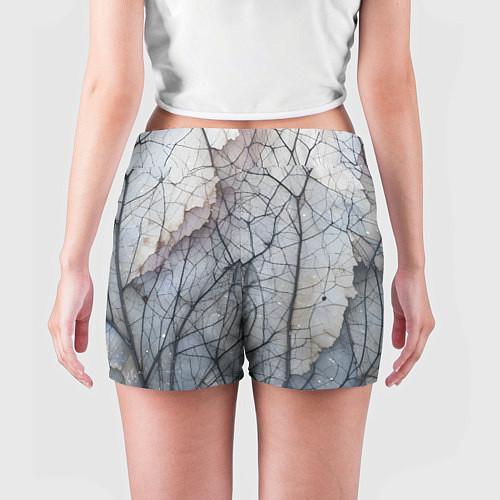 Женские шорты Прожилки листьев / 3D-принт – фото 4