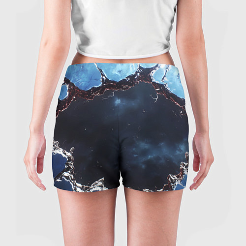 Женские шорты Объемная дыра в стене текстура / 3D-принт – фото 4