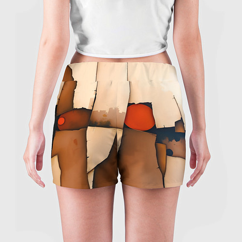 Женские шорты Фрагментированная композиция / 3D-принт – фото 4