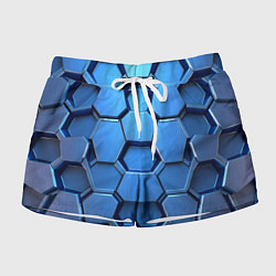 Шорты женские Синий бронежилет, цвет: 3D-принт
