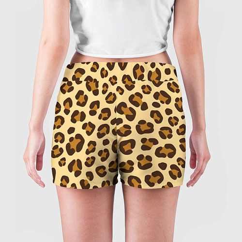 Женские шорты Паттерн с пятнами леопарда / 3D-принт – фото 4