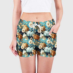 Шорты женские Маленькие тыковки, цвет: 3D-принт — фото 2