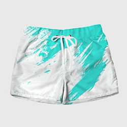 Шорты женские Color white light blue, цвет: 3D-принт