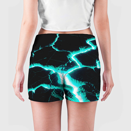 Женские шорты Color light blue black / 3D-принт – фото 4