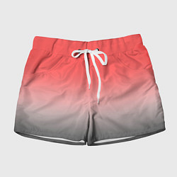 Шорты женские Бледный красно-серый градиент, цвет: 3D-принт