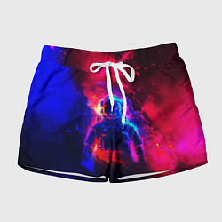 Женские шорты Космонавт в пламени