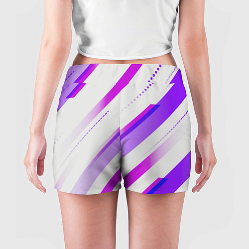 Женские шорты Color white pink / 3D-принт – фото 4