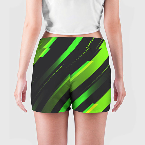 Женские шорты Color black green / 3D-принт – фото 4