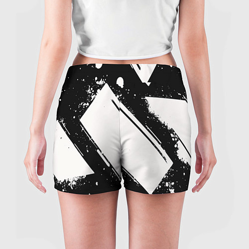 Женские шорты Color black white / 3D-принт – фото 4