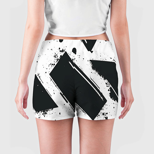 Женские шорты Color black white / 3D-принт – фото 4