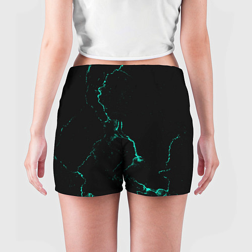 Женские шорты Color black turquoise / 3D-принт – фото 4