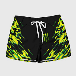 Шорты женские Monster energy кислотная геометрия, цвет: 3D-принт