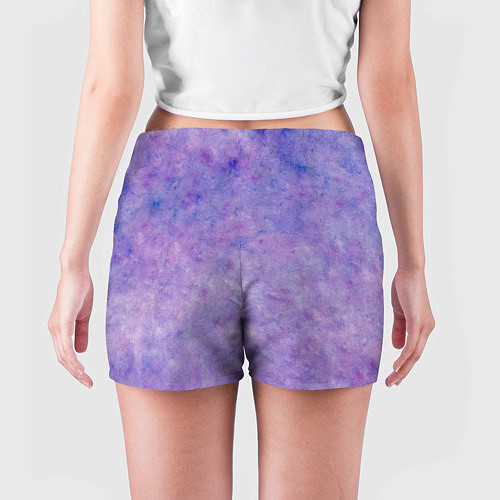 Женские шорты Фиолетовый свет фонаря / 3D-принт – фото 4