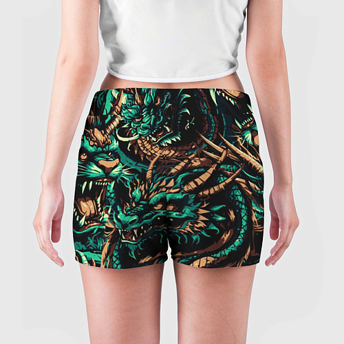 Женские шорты Японские драконы ирезуми / 3D-принт – фото 4