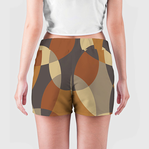 Женские шорты Графические цветные текстуры и паттерны / 3D-принт – фото 4