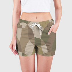 Шорты женские Цветной графический паттерн мозаика, цвет: 3D-принт — фото 2
