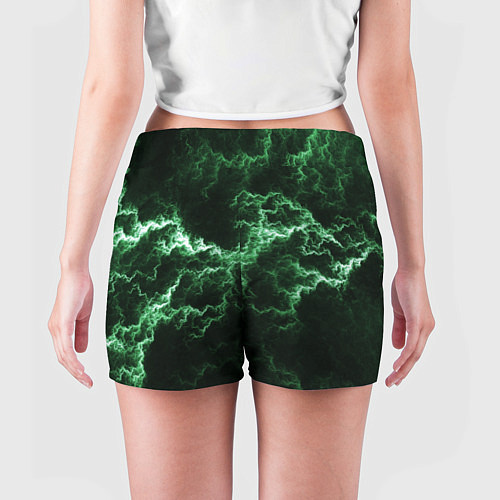 Женские шорты Lightning green line / 3D-принт – фото 4