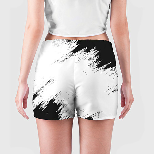 Женские шорты Juventus штрихи красок / 3D-принт – фото 4