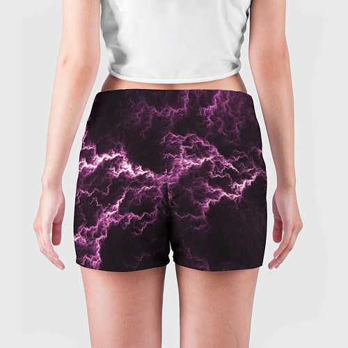 Женские шорты Lightning pink glow / 3D-принт – фото 4