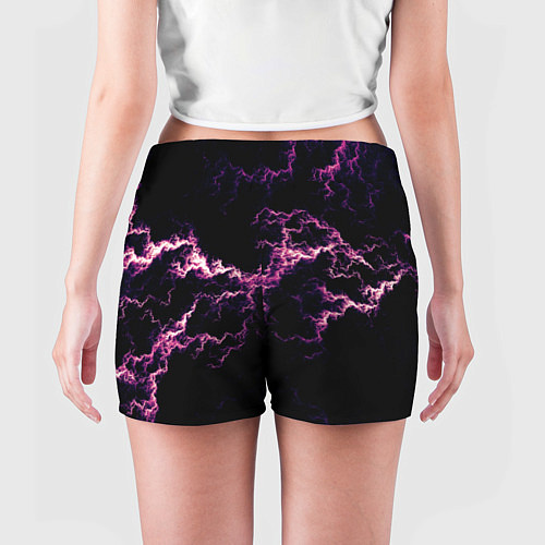 Женские шорты Lightning pink glow / 3D-принт – фото 4