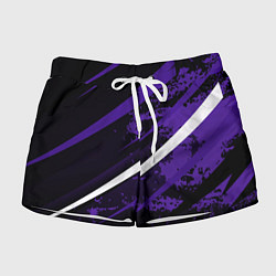 Женские шорты Color black purple line