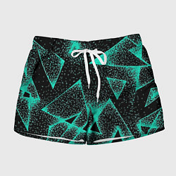 Шорты женские The triangle is light blue, цвет: 3D-принт