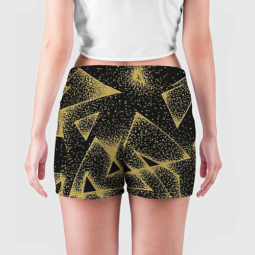 Женские шорты Triangle yellow with dots / 3D-принт – фото 4