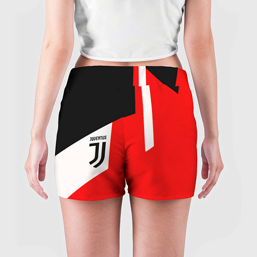 Женские шорты Juventus sport geometry / 3D-принт – фото 4