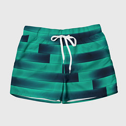 Шорты женские Color light blue square, цвет: 3D-принт