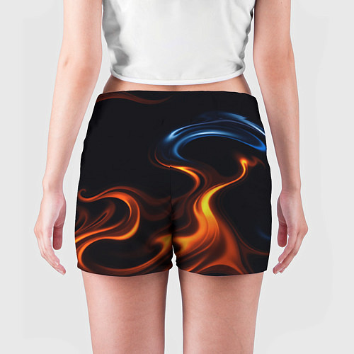 Женские шорты The color is fire orange / 3D-принт – фото 4