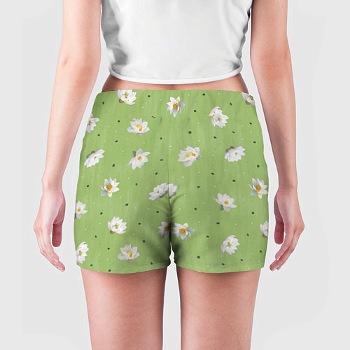 Женские шорты Лотосы и семена / 3D-принт – фото 4