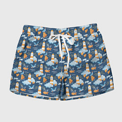 Женские шорты Маяк в облаках