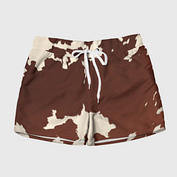 Шорты женские Коровий узор, цвет: 3D-принт
