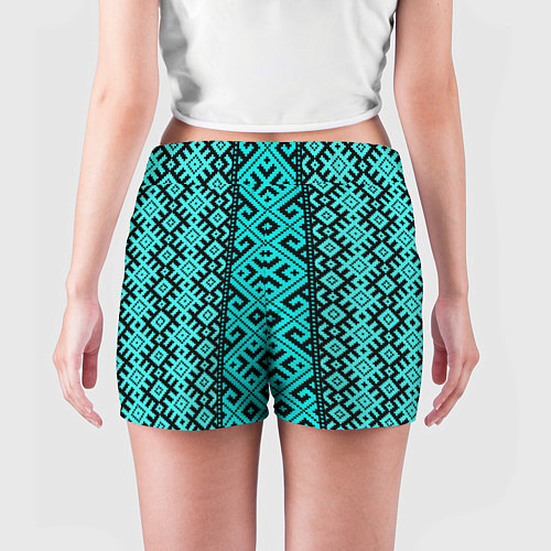 Женские шорты Орнамент Руси / 3D-принт – фото 4
