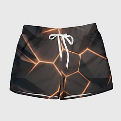 Шорты женские Серая текстура из сот, цвет: 3D-принт