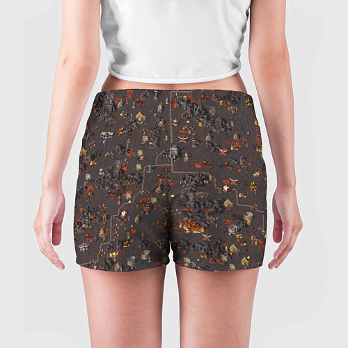 Женские шорты Земли Инферно - Герои 3 / 3D-принт – фото 4