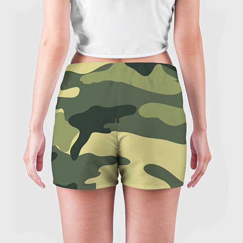 Женские шорты Камуфляж с маками / 3D-принт – фото 4