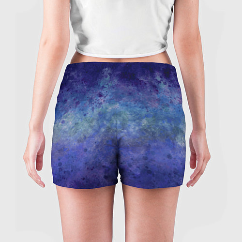 Женские шорты Абстракция - blue tunnel / 3D-принт – фото 4
