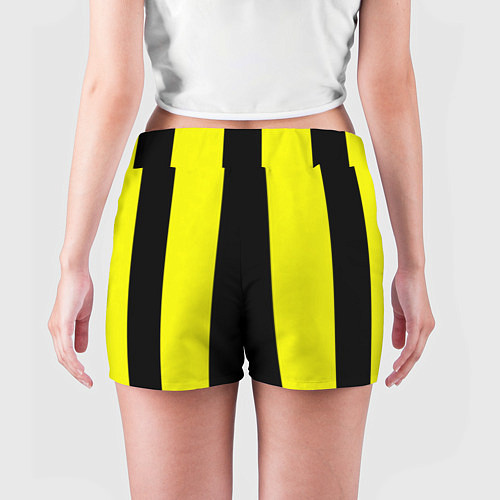 Женские шорты Color yellow black line / 3D-принт – фото 4