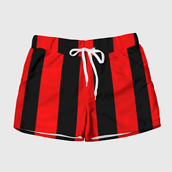Шорты женские Color black red lines, цвет: 3D-принт