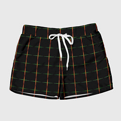 Женские шорты Color black orange green crosses