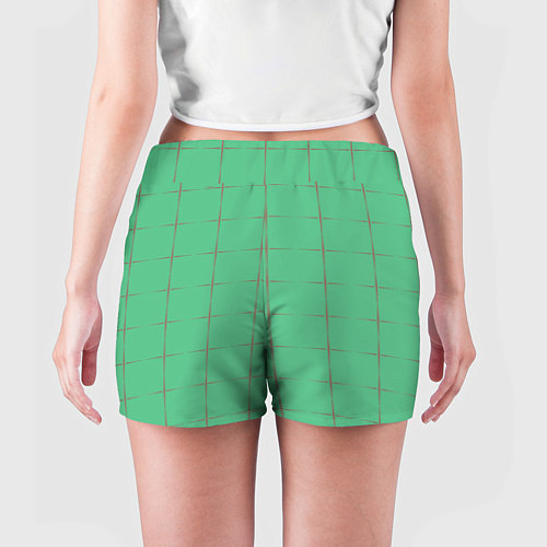 Женские шорты Color green stripes / 3D-принт – фото 4