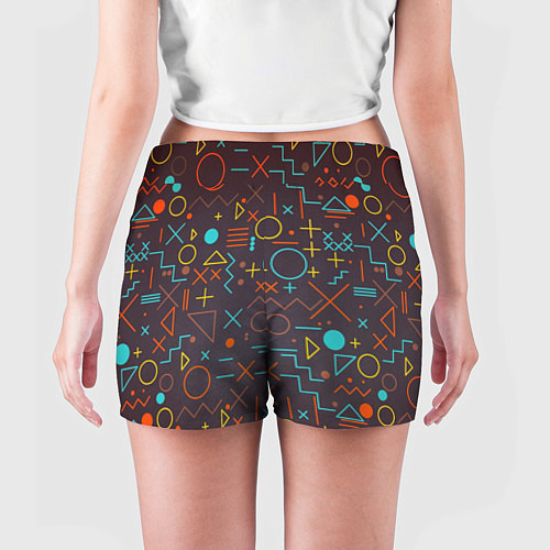 Женские шорты Different shapes of geometry / 3D-принт – фото 4